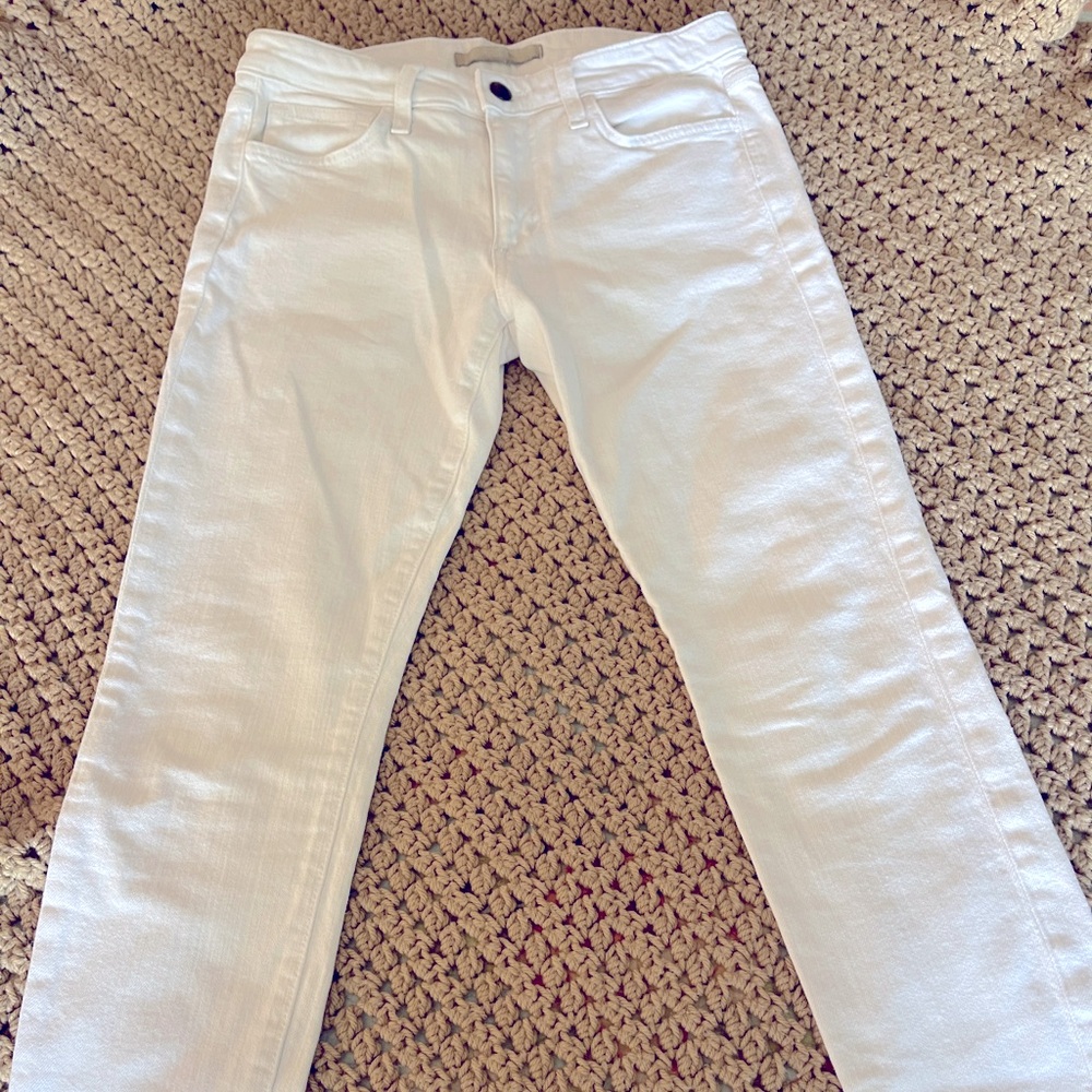 Joe’s white ankle jeans